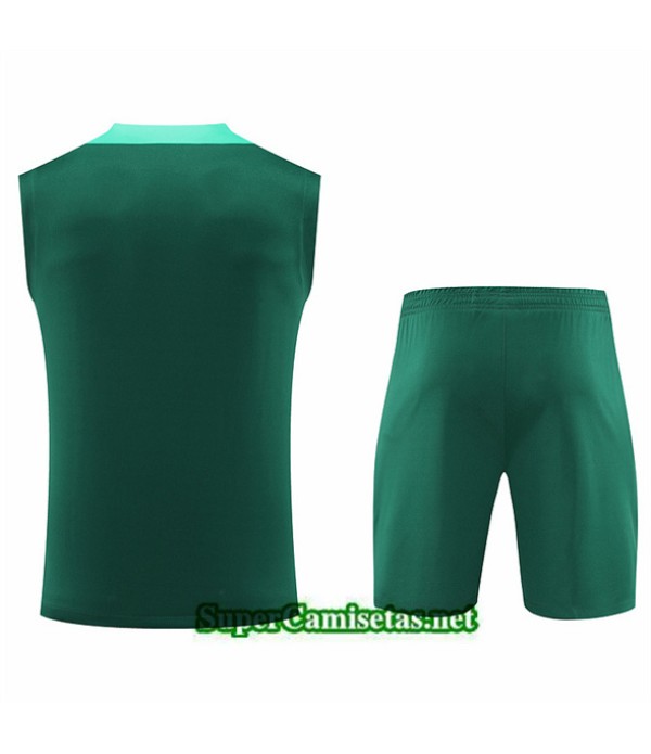 Tailandia Camiseta Kit De Entrenamiento Portugal Sin Mangas Verde 2024 2025