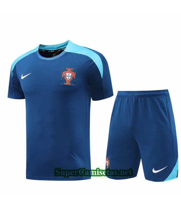 Tailandia Camiseta Kit De Entrenamiento Portugal Azul 2024 2025