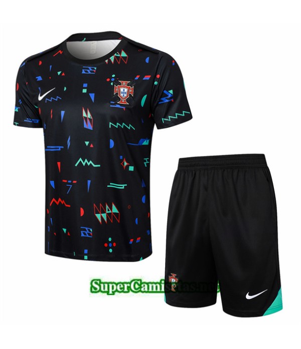 Tailandia Camiseta Kit De Entrenamiento Portugal Negro 2024 2025