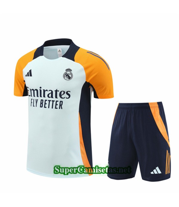 Tailandia Camiseta Kit De Entrenamiento Real Madrid Niño Blanco 2024 2025