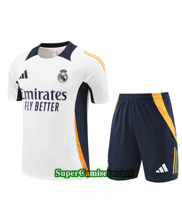 Tailandia Camiseta Kit De Entrenamiento Real Madrid Niño Blanco 2024 2025