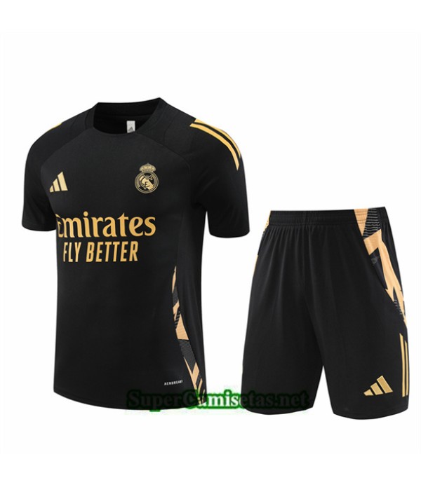 Tailandia Camiseta Kit De Entrenamiento Real Madrid Niño Negro 2024 2025