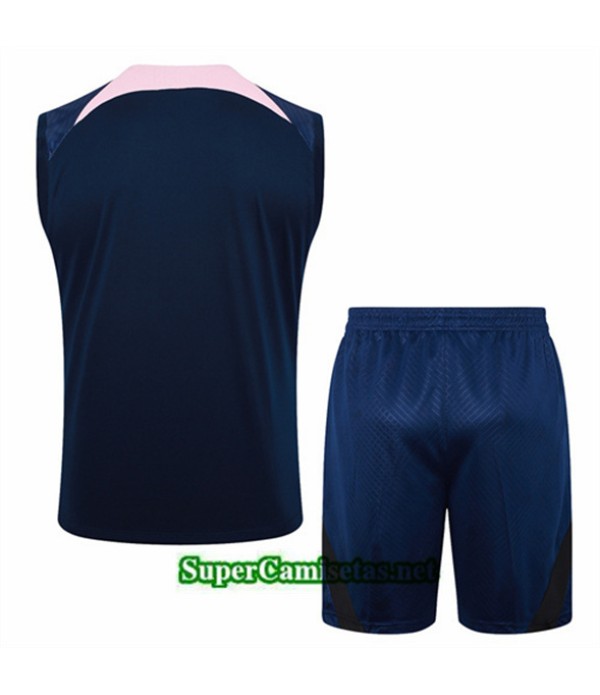 Tailandia Camiseta Kit De Entrenamiento Tottenham Hotspur Sin Mangas Azul Real 2024 2025