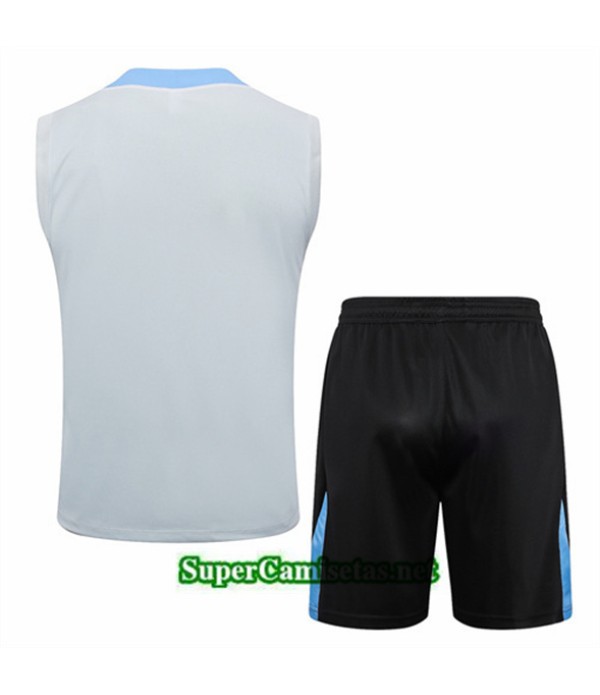 Tailandia Camiseta Kit De Entrenamiento Tottenham Hotspur Sin Mangas Gris Claro 2024 2025