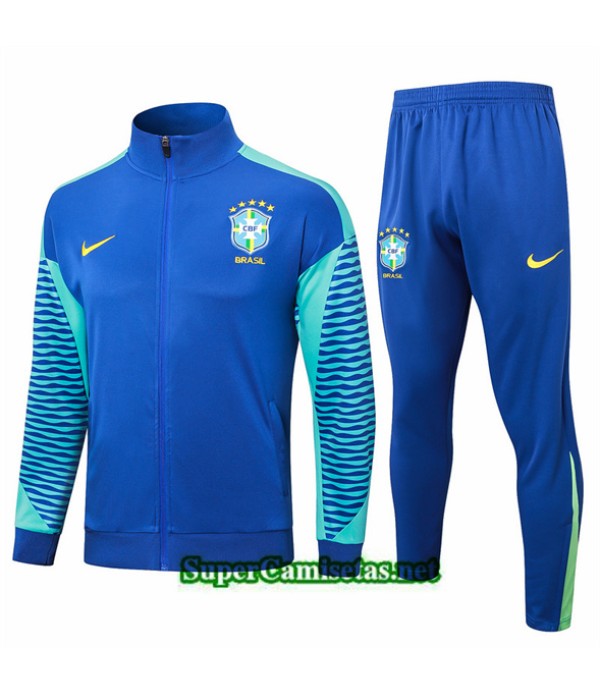 Tailandia Chaqueta Chándal Brasil Azul 2024 2025