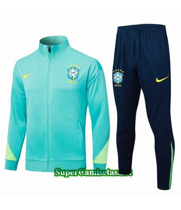 Tailandia Chaqueta Chándal Brasil Azul 2024 2025