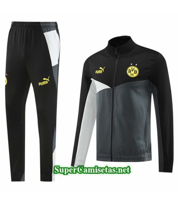 Tailandia Chaqueta Chándal Dortmund Negro 2024 2025