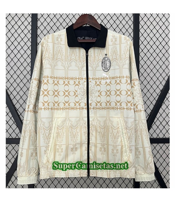 Tailandia Chaqueta Cortavientos Reversible Ac Milan Blanco 2024 2025