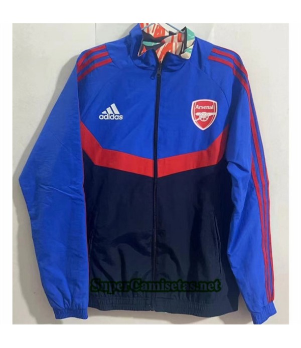 Tailandia Chaqueta Cortavientos Reversible Arsenal Azul 2024 2025