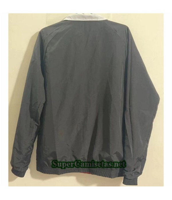 Tailandia Chaqueta Cortavientos Reversible Arsenal Negro 2024 2025
