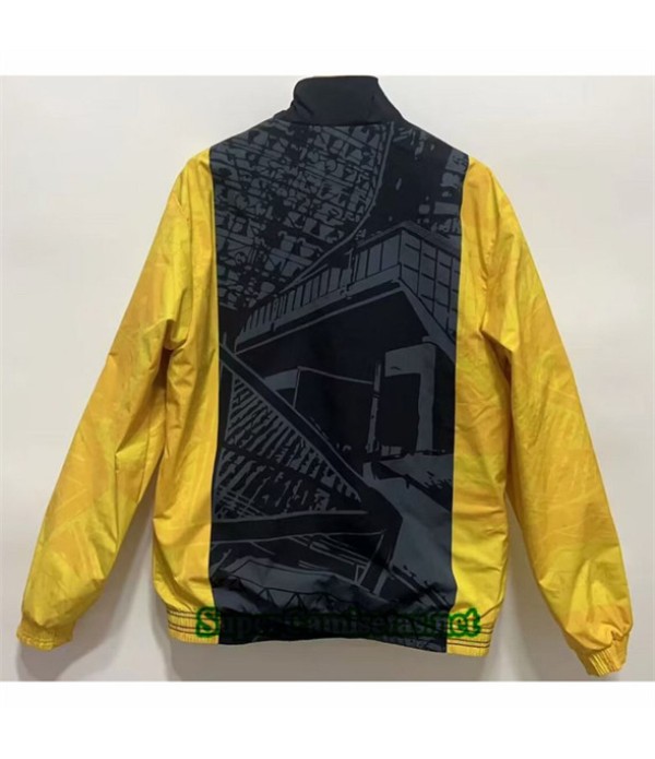 Tailandia Chaqueta Cortavientos Reversible Borussia Dortmund Negro 2024 2025