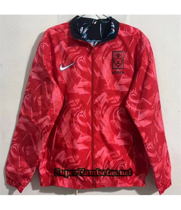Tailandia Chaqueta Cortavientos Reversible Corea Rojo 2024 2025