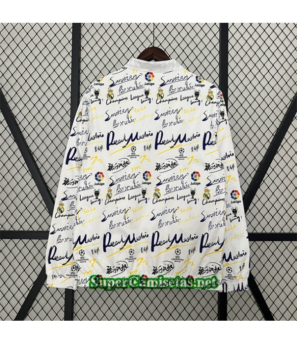 Tailandia Chaqueta Cortavientos Reversible Real Madrid Blanco 2024 2025