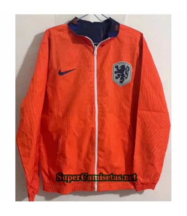 Tailandia Chaqueta Cortavientos Reversible Paises Bajos Color Naranja 2024 2025