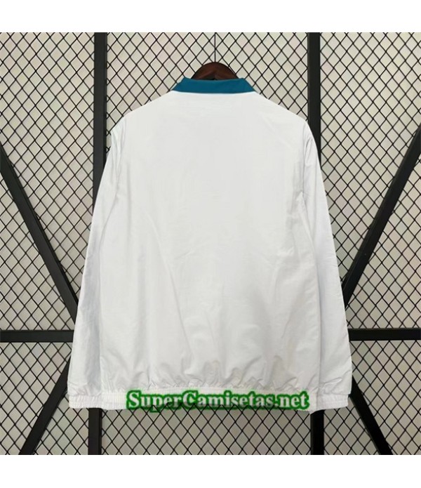 Tailandia Chaqueta Cortavientos Reversible Retro Real Madrid Blanco 2017 18