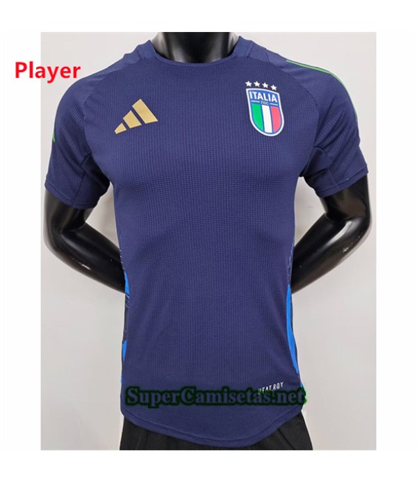 Tailandia Equipacion Camiseta Player Italia Azul 2...