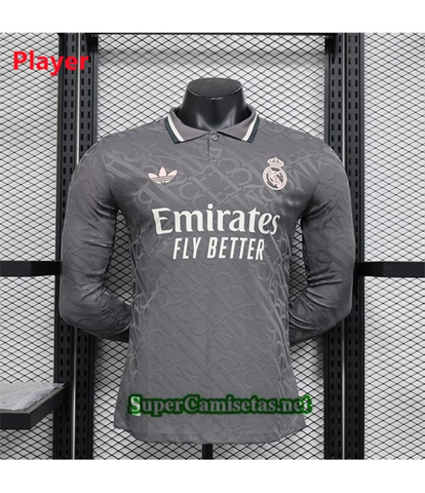 Tailandia Equipacion Camiseta Player Real Madrid Tercera Manga Larga 2024 2025