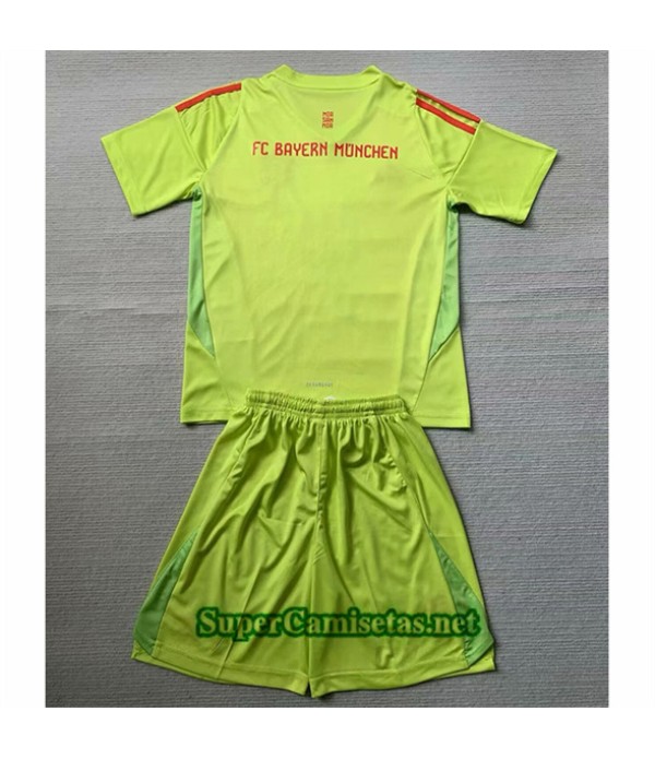 Tailandia Portero Verde Equipacion Camiseta Bayern Munich Niño 2024 2025