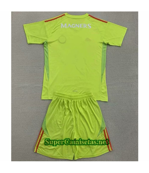 Tailandia Portero Verde Equipacion Camiseta Celtic Fc Niño 2024 2025