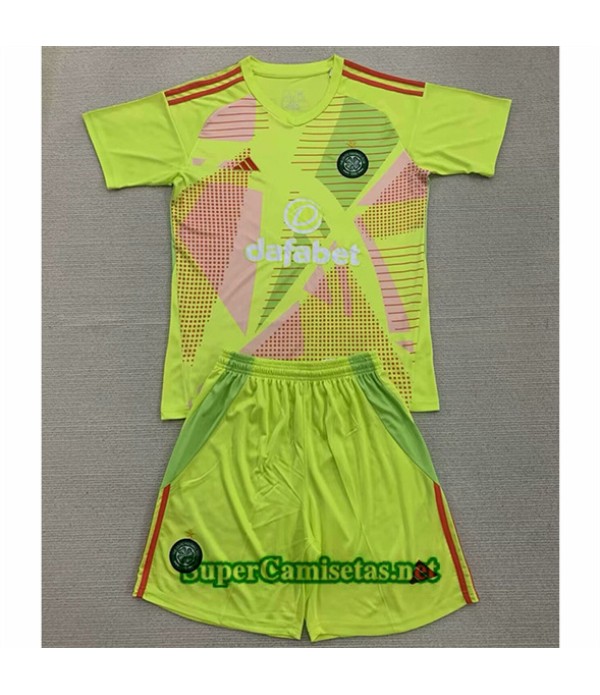 Tailandia Portero Verde Equipacion Camiseta Celtic Fc Niño 2024 2025