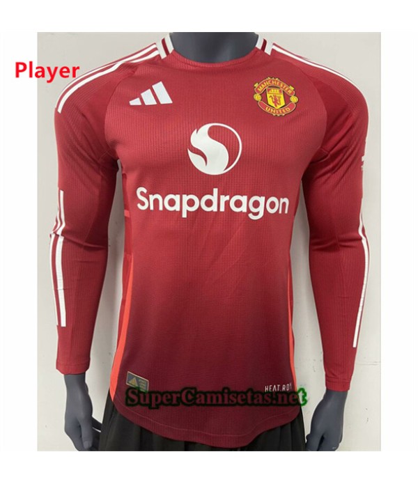 Tailandia Primera Equipacion Camiseta Player Manchester United Manga Larga 2024 2025