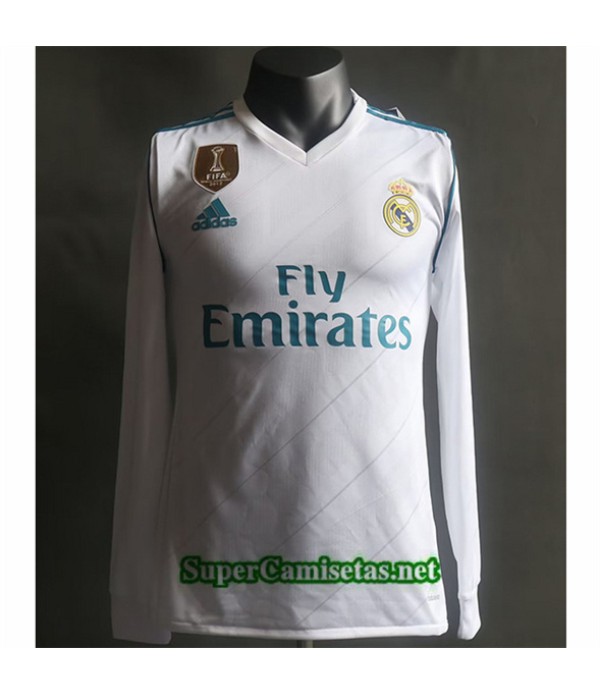 Tailandia Primera Equipacion Camiseta Real Madrid Player Manga Larga Hombre 2017 18