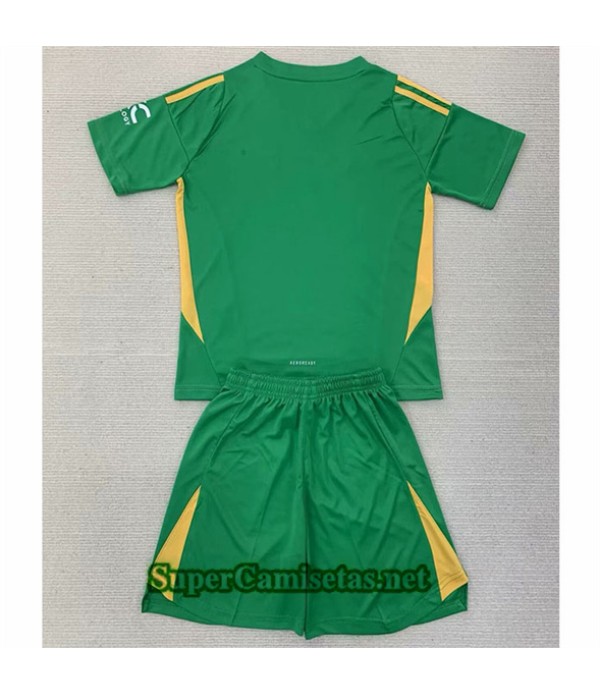 Tailandia Equipacion Camiseta Manchester United Niño Portero Verde 2024 2025