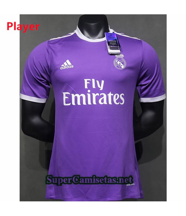 Tailandia Equipacion Camiseta Player Real Madrid Púrpura Hombre 2016 17