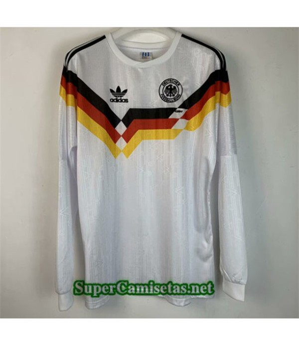 Tailandia Primera Equipacion Camiseta Alemania Manga Larga Hombre 1990