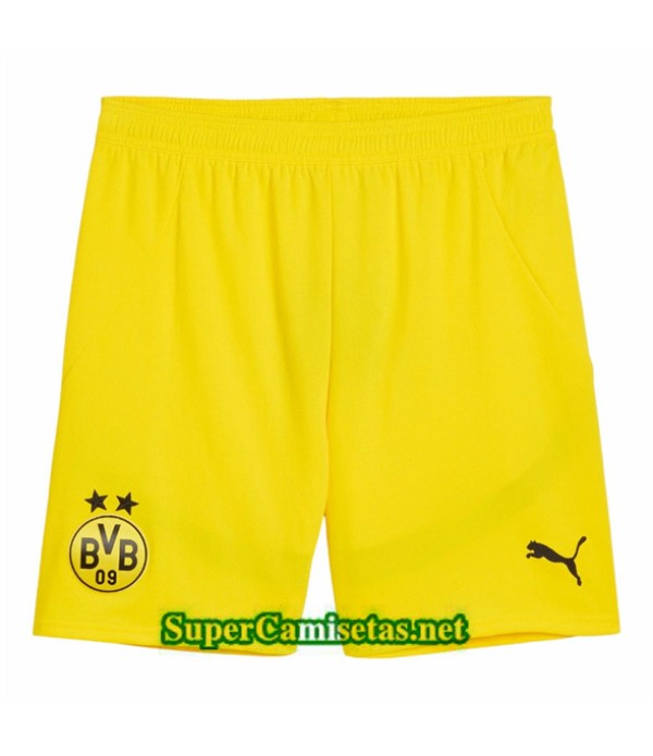 Tailandia Segunda Equipacion Camiseta Borussia Dortmund Pantalones Amarillo 2024 2025