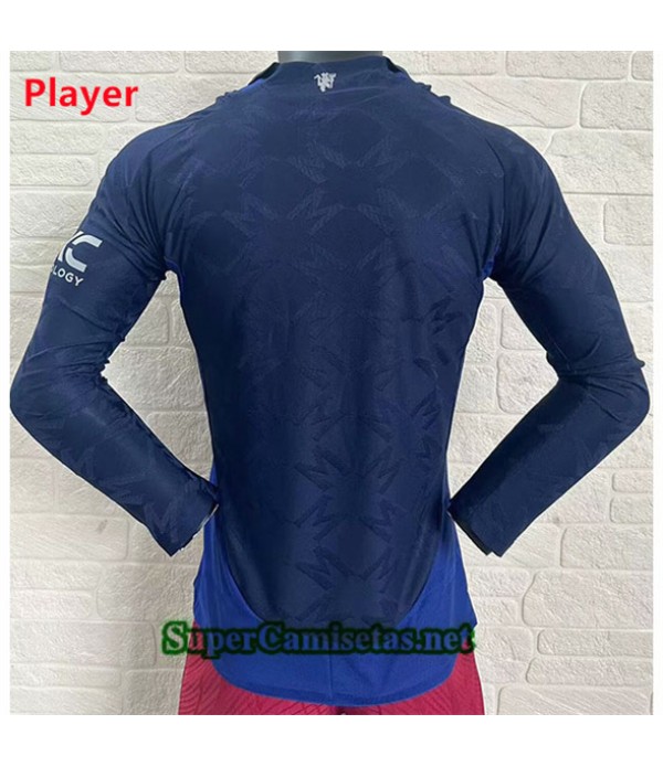 Tailandia Segunda Equipacion Camiseta Player Manchester United Manga Larga 2024 2025