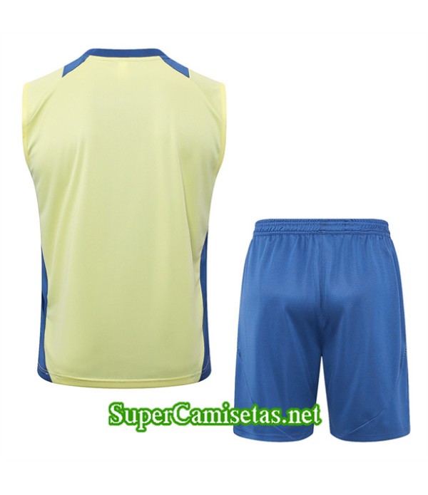 Tailandia Camiseta Kit De Entrenamiento Ajax Sin Mangas Amarillo Claro 2024 2025