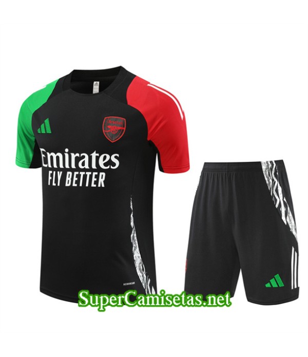 Tailandia Camiseta Kit De Entrenamiento Arsenal Niño Negro 2024 2025