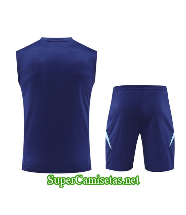 Tailandia Camiseta Kit De Entrenamiento Arsenal Sin Mangas Azul Marino 2024 2025