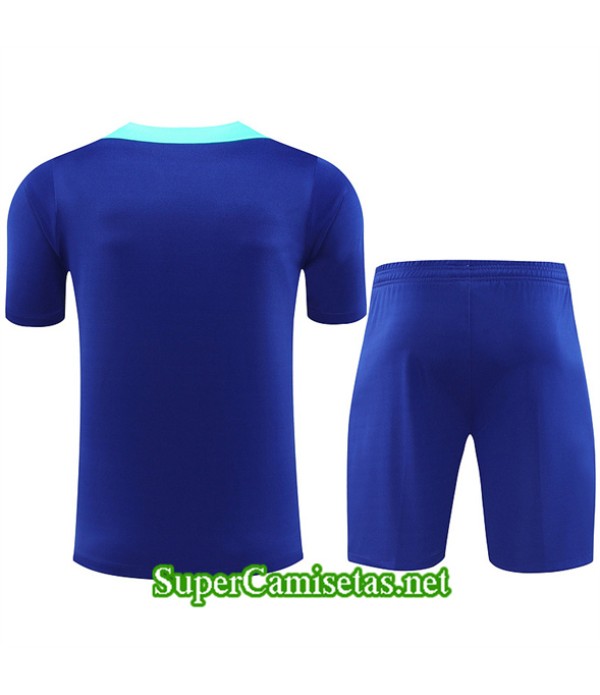 Tailandia Camiseta Kit De Entrenamiento Brasil Azul 2024 2025