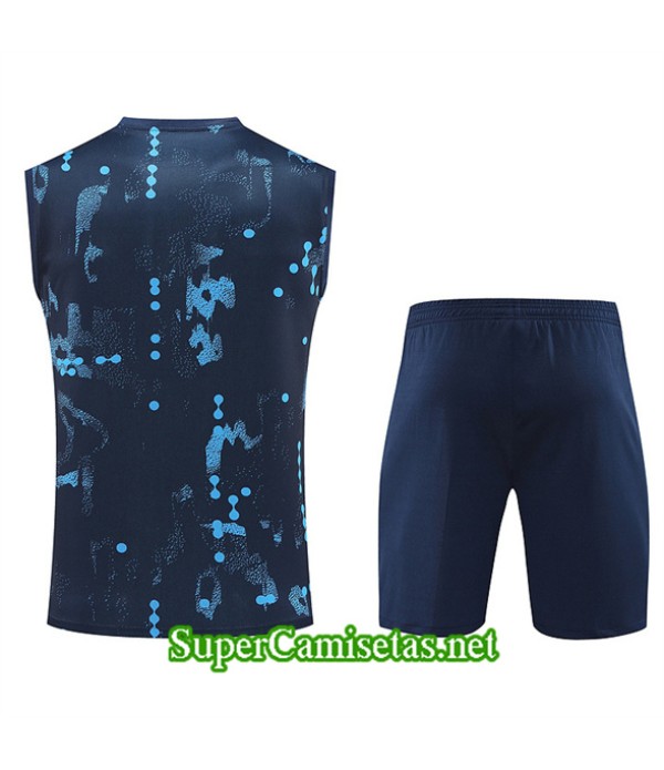 Tailandia Camiseta Kit De Entrenamiento Chelsea Sin Mangas Azul Marino 2024 2025