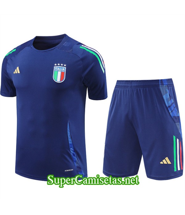 Tailandia Camiseta Kit De Entrenamiento Italia Azul Marino 2024 2025