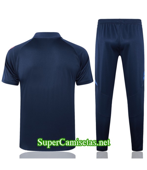 Tailandia Camiseta Kit De Entrenamiento Italia Polo Azul Marino 2024 2025