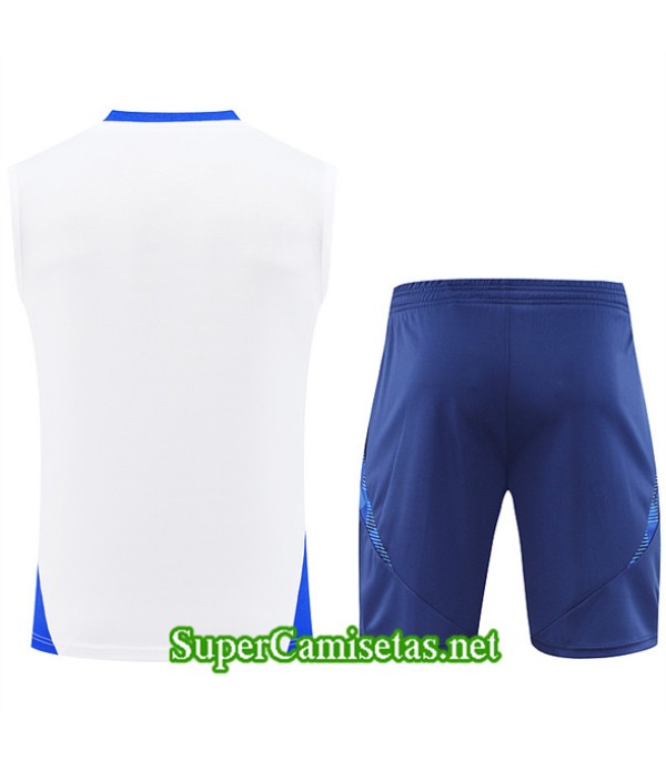 Tailandia Camiseta Kit De Entrenamiento Italia Sin Mangas Blanco 2024 2025