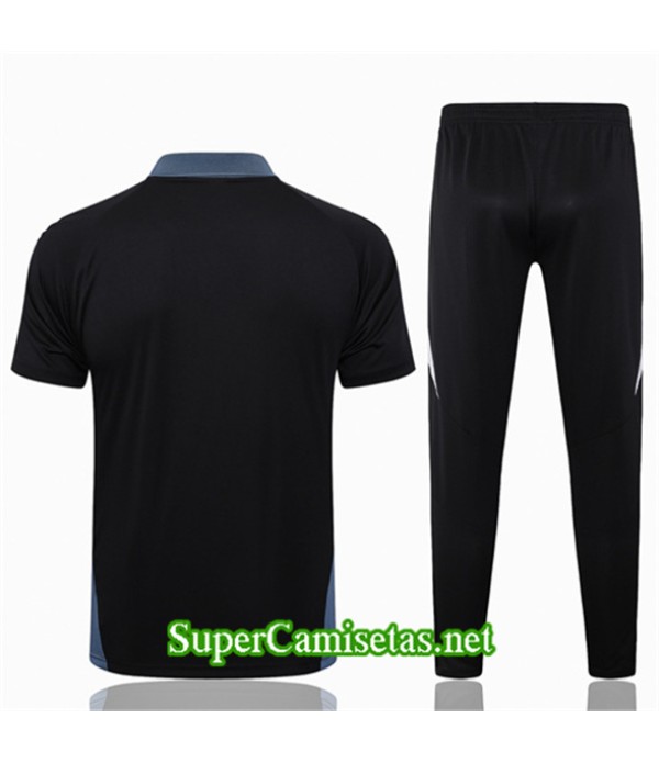 Tailandia Camiseta Kit De Entrenamiento Manchester United Polo Negro 2024 2025