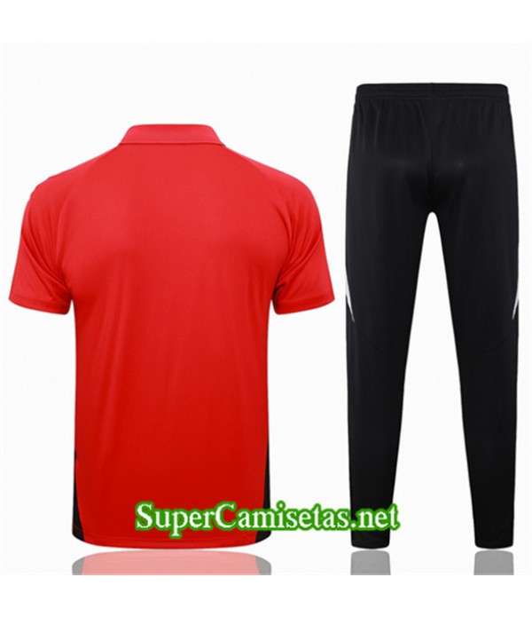 Tailandia Camiseta Kit De Entrenamiento Manchester United Polo Rojo 2024 2025