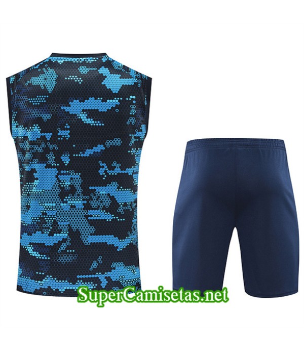 Tailandia Camiseta Kit De Entrenamiento Napoli Sin Mangas Azul 2024 2025