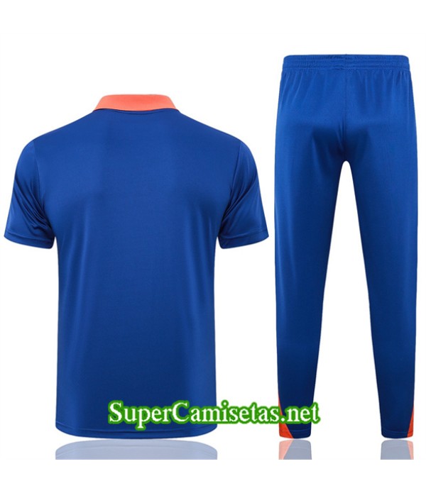 Tailandia Camiseta Kit De Entrenamiento Países Bajos Polo Azul 2024 2025