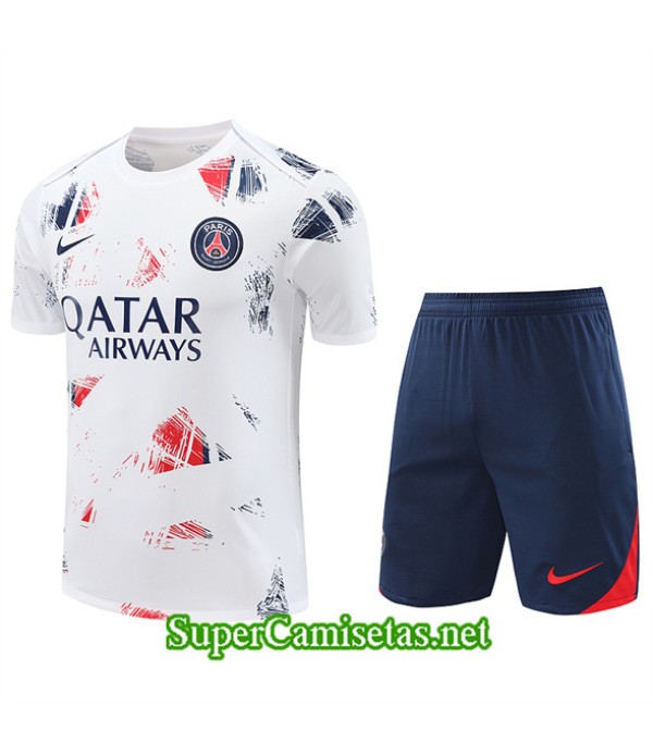 Tailandia Camiseta Kit De Entrenamiento Paris Psg Blanco 2024 2025