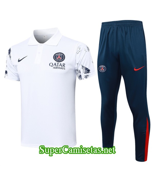 Tailandia Camiseta Kit De Entrenamiento Paris Psg Polo Blanco 2024 2025