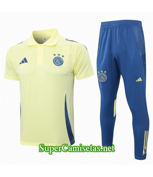 Tailandia Camiseta Kit De Entrenamiento Paris Psg Polo Amarillo Claro 2024 2025