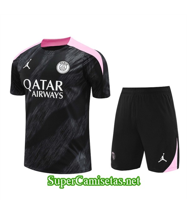 Tailandia Camiseta Kit De Entrenamiento Paris Psg Negro 2024 2025