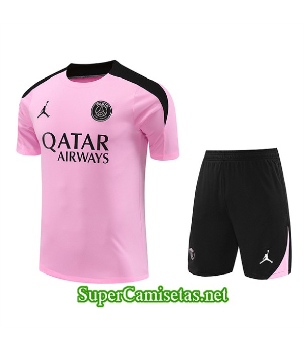 Tailandia Camiseta Kit De Entrenamiento Paris Psg Rosa 2024 2025