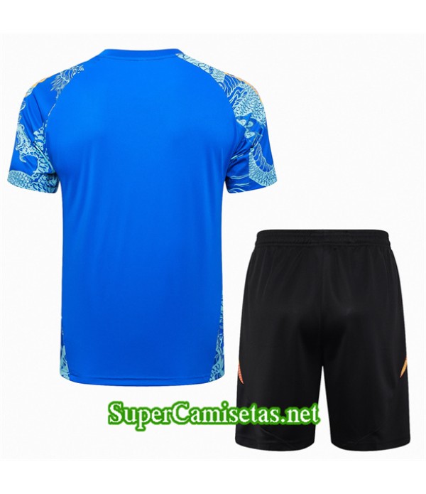 Tailandia Camiseta Kit De Entrenamiento Real Madrid Azul 2024 2025