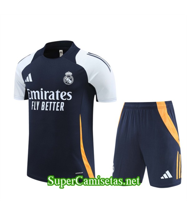 Tailandia Camiseta Kit De Entrenamiento Real Madrid Azul Marino 2024 2025